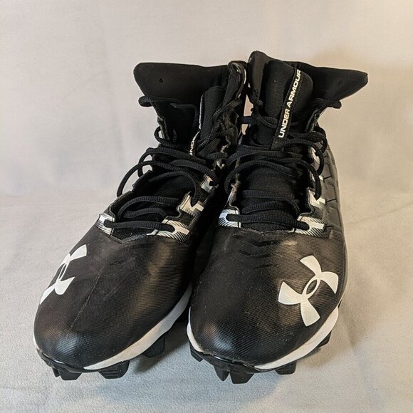 Under Armour Men 12 Renegade RM Football Cleats Shoes Black White 3000173-002 UA - Picture 2 of 13